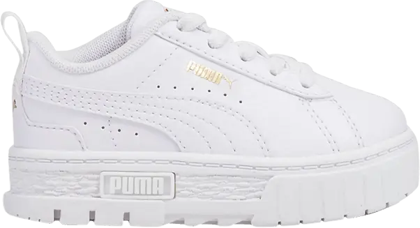  Puma Mayze Leather Infant &#039;White Team Gold&#039;