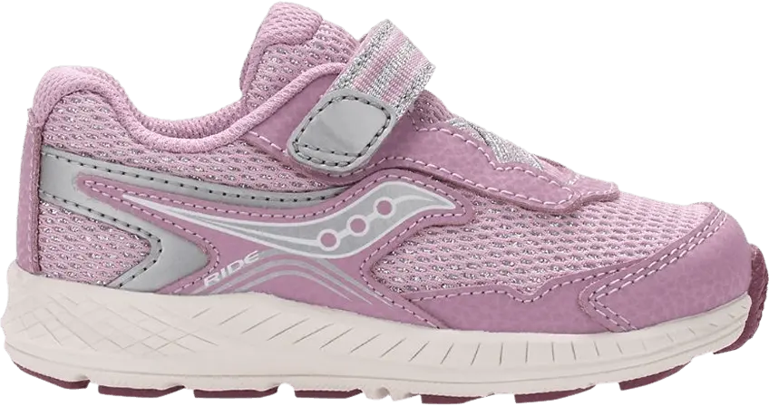  Saucony Ride 10 Little Kid &#039;Pink Metallic&#039;