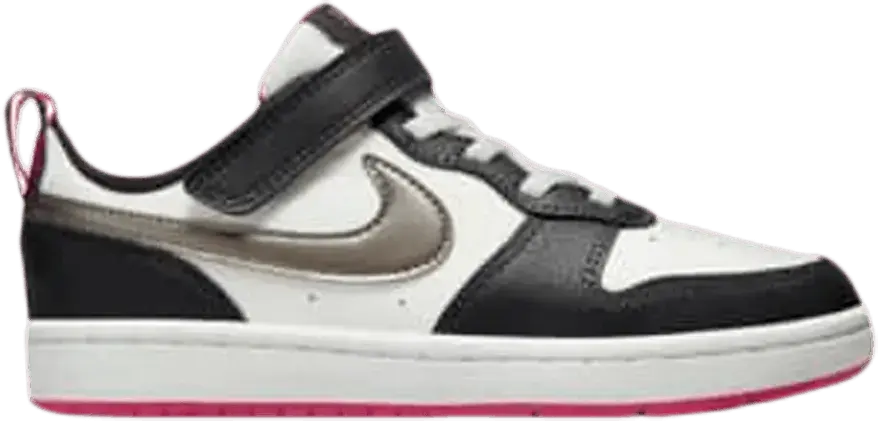  Nike Court Borough Low 2 SE PS &#039;White Pink Prime Metallic Pewter&#039;