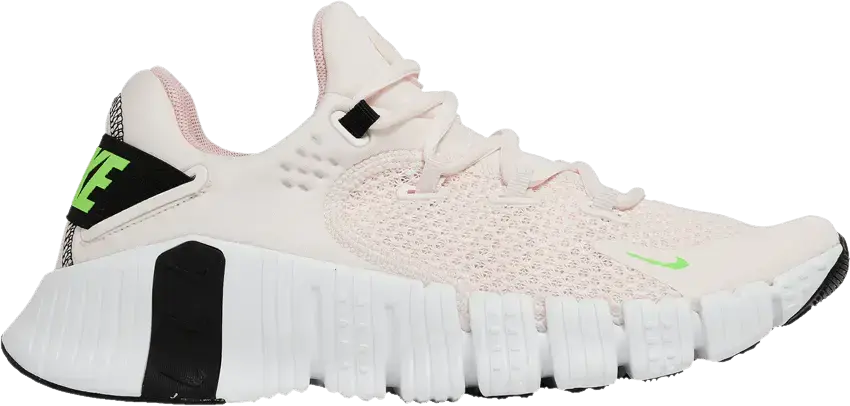  Nike Free Metcon 4 Light Soft Pink White Black Green Strike (Women&#039;s)
