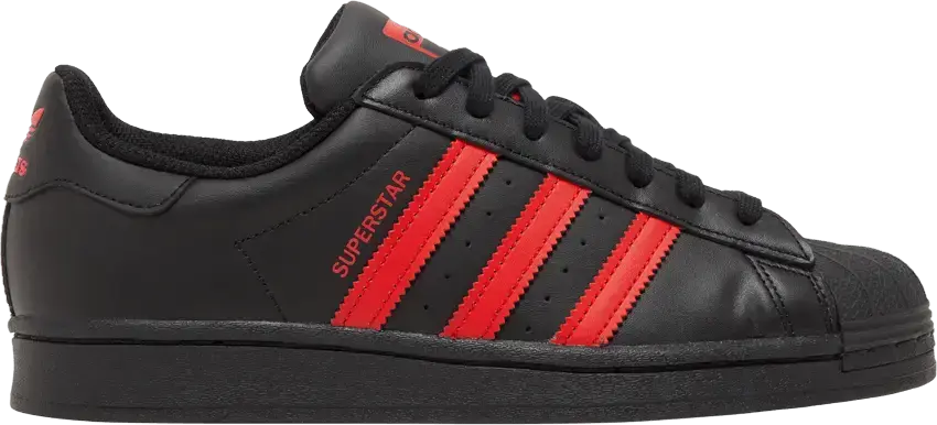  Adidas Superstar &#039;Core Black Vivid Red&#039;