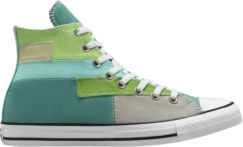  Converse Chuck Taylor All Star High &#039;Patchwork - Jade Unity&#039;