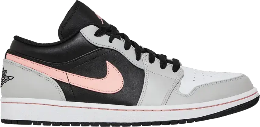  Jordan 1 Low Black Grey Pink