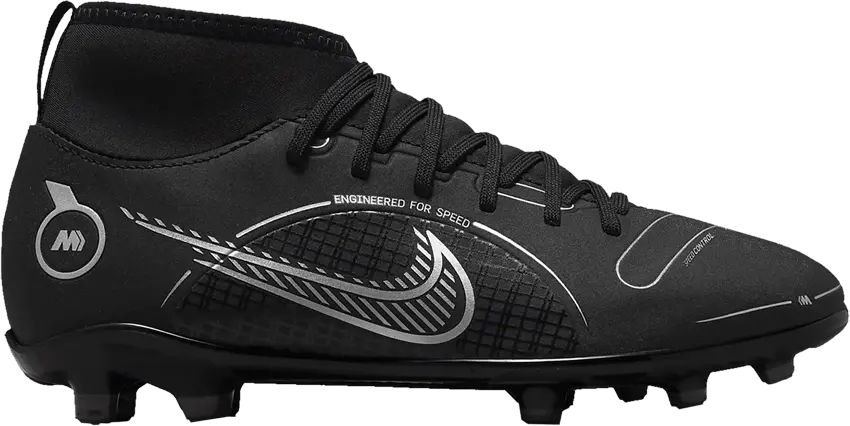  Nike Mercurial Superfly 8 Club MG GS &#039;Black Metallic Silver&#039;