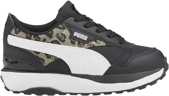 Puma Cruise Rider Infant &#039;Summer Roar - Black Pale Khaki Leopard&#039;