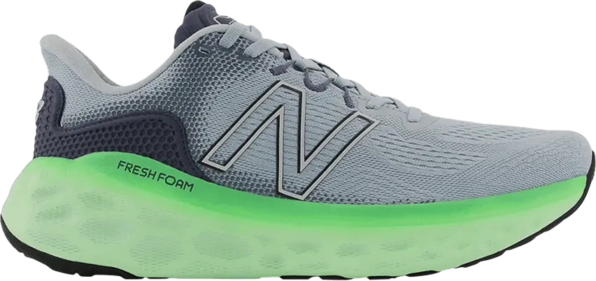  New Balance Fresh Foam More v3 2E Wide &#039;Light Slate Vibrant Spring&#039;