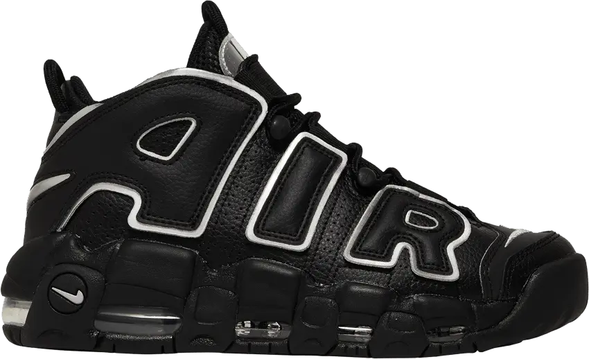  Nike Air More Uptempo Black Silver (Women&#039;s)