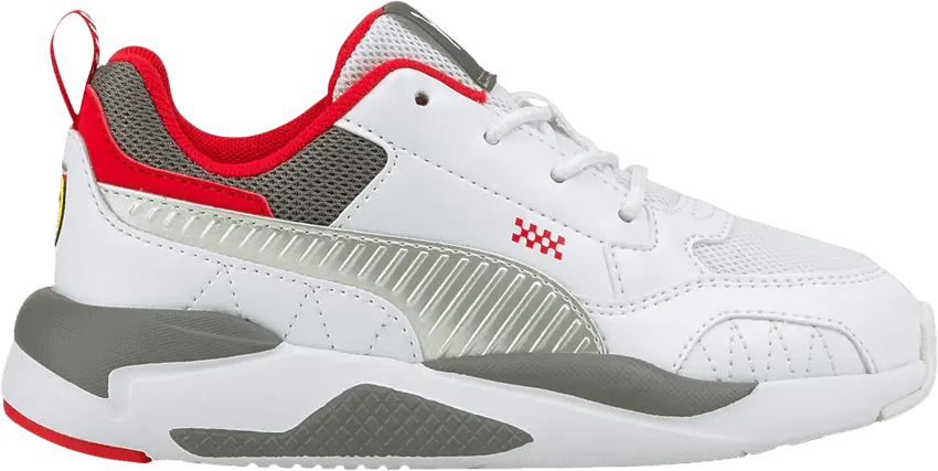  Puma Scuderia Ferrari x X-Ray 2 AC Little Kid &#039;White Smoked Pearl&#039;