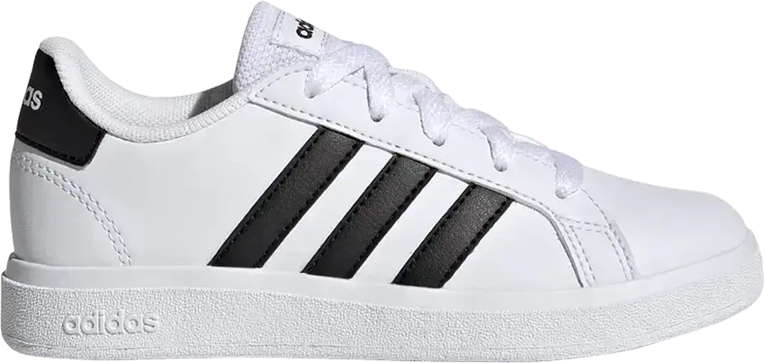  Adidas Grand Court 2.0 Big Kid &#039;White Black&#039;