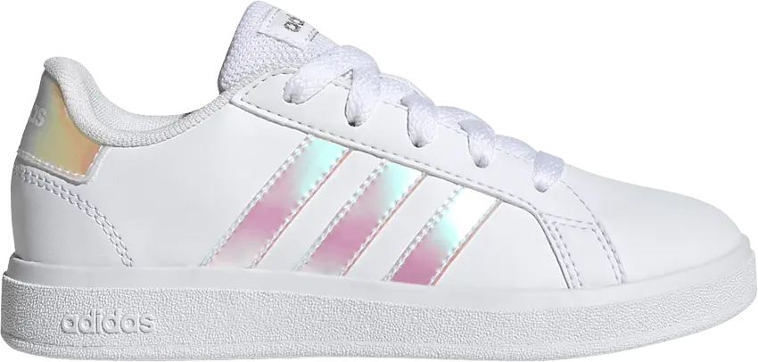  Adidas Grand Court 2.0 Big Kid &#039;White Iridescent&#039;