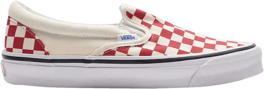  Vans OG Classic Slip-On LX &#039;Checkerboard - Racing Red&#039;