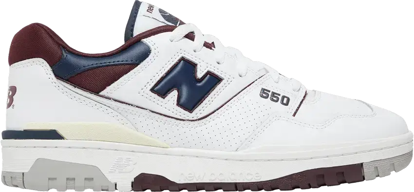  New Balance 550 White Navy NB Burgundy