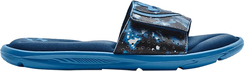  Under Armour Ignite 6 Graphic Strap Slide &#039;Color Splash - Petrol Blue&#039;