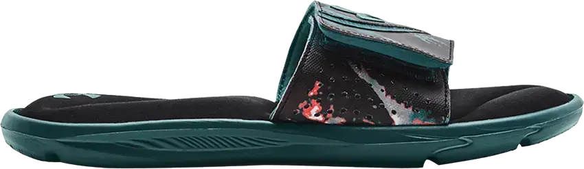  Under Armour Ignite 6 Graphic Strap Slide &#039;Color Splash - Tourmaline Teal&#039;