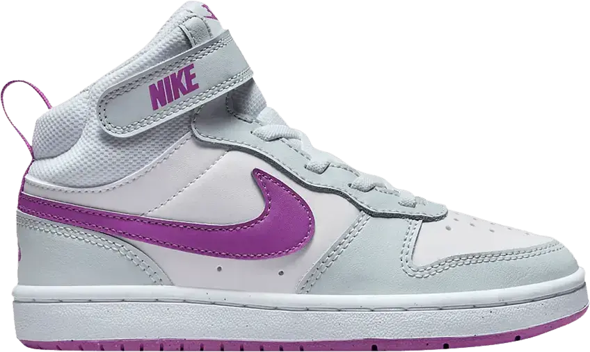  Nike Court Borough Mid 2 PS &#039;Pure Platinum Vivid Purple&#039;