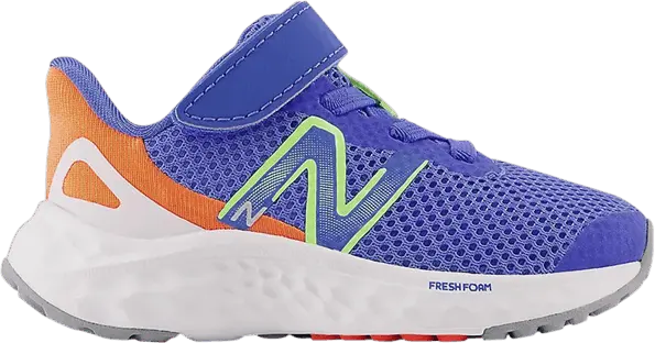  New Balance Fresh Foam Arishi v4 Bungee Lace Toddler Wide &#039;Bright Lapis Neon Dragonfly&#039;