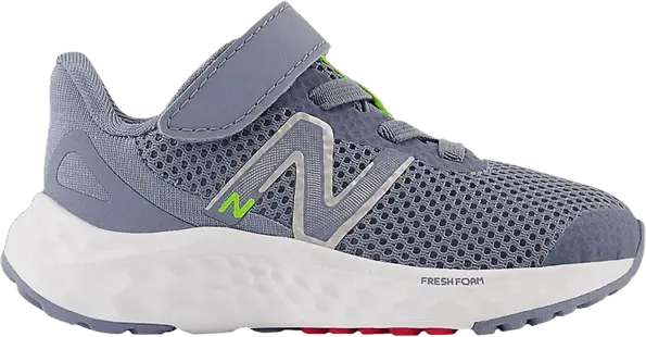  New Balance Fresh Foam Arishi v4 Bungee Lace Toddler X-Wide &#039;Arctic Grey Pixel Green&#039;