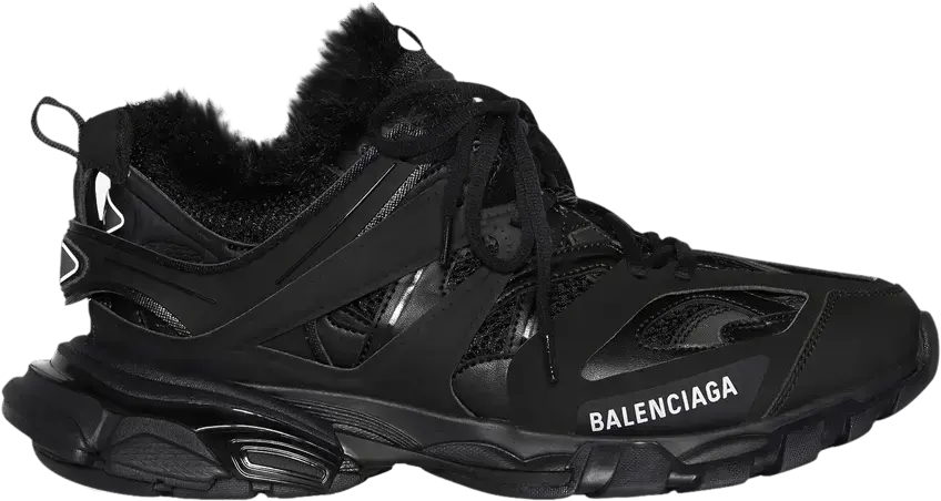  Balenciaga Wmns Track Trainer &#039;Fake Fur - Black&#039;