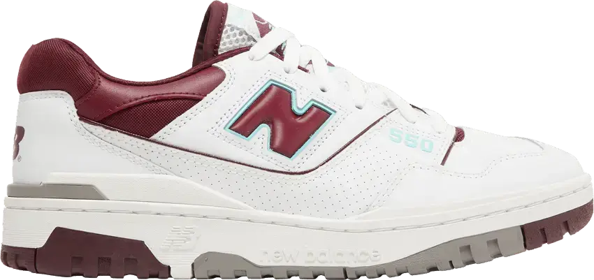  New Balance 550 Burgundy Cyan