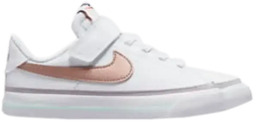  Nike Court Legacy PS &#039;White Metallic Red Bronze&#039;