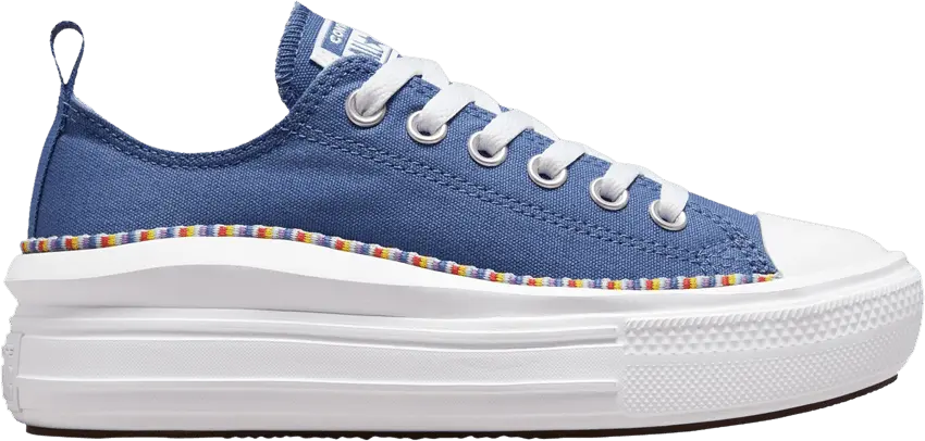  Converse Chuck Taylor All Star Move Platform Low GS &#039;Friendship Bracelet - Washed Indigo&#039;