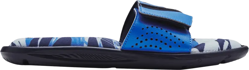  Under Armour Ignite 6 Graphic Footbed Slide GS &#039;Academy Blue Circuit&#039;