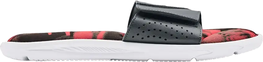  Under Armour Ignite 6 Graphic Strap Slide &#039;White Pitch Grey&#039;