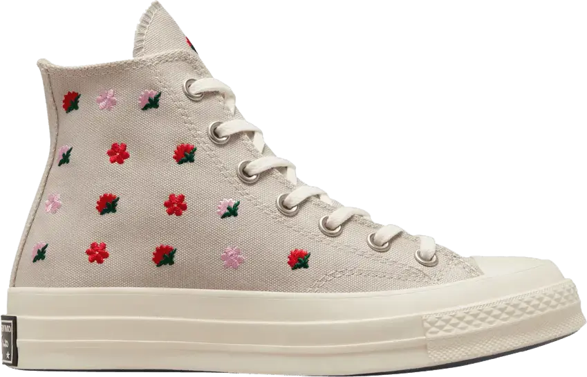  Converse Wmns Chuck 70 High &#039;Floral Embroidery&#039;