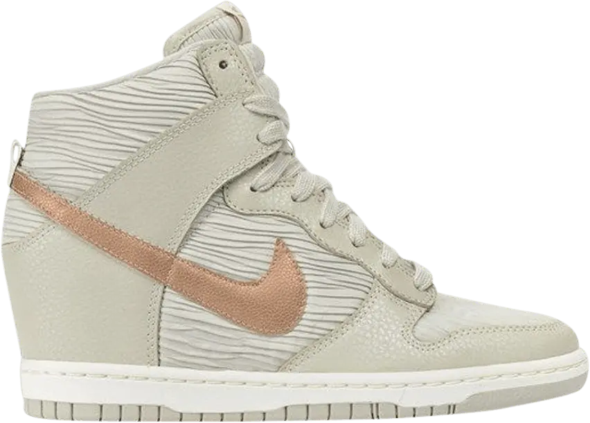  Nike Dunk High Sky Hi Light Bone Metallic Red Bronze (Women&#039;s)