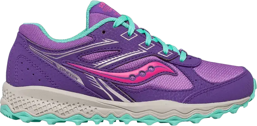  Saucony Cohesion TR14 Lace Big Kid &#039;Purple Pink&#039;