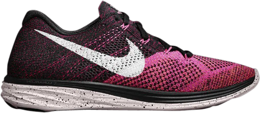  Nike Flyknit Lunar 3 Black Pink Orange (Women&#039;s)