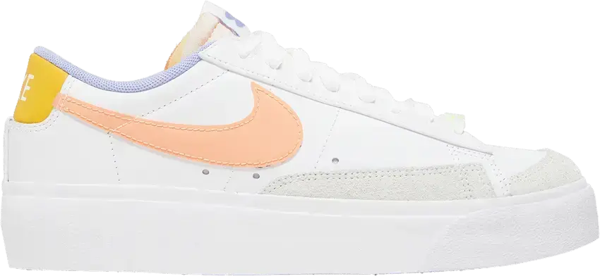  Nike Blazer Low Platform Peach Cream Light Thistle (Women&#039;s)