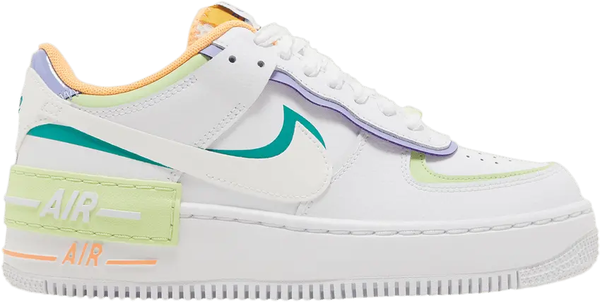  Nike Air Force 1 Low Shadow White Peach Cream Lime (Women&#039;s)