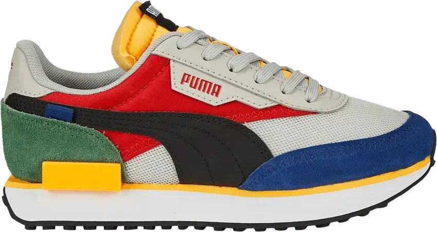  Puma Future Rider Splash Big Kid &#039;Burnt Red Grey Violet&#039;