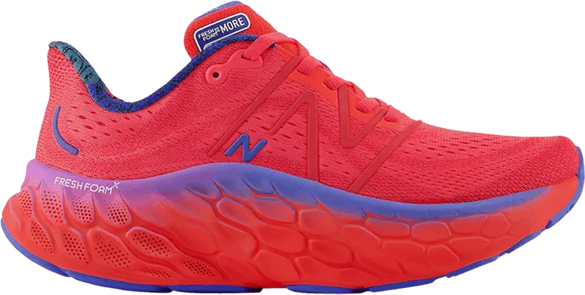  New Balance Wmns Fresh Foam X More v4 &#039;Electric Red Bright Lapis&#039;