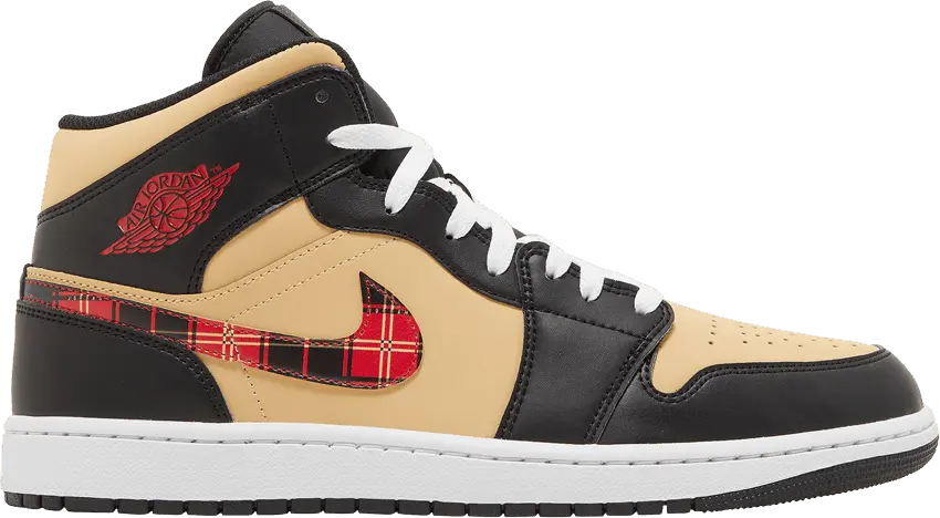  Air Jordan 1 Mid Tartan Swoosh