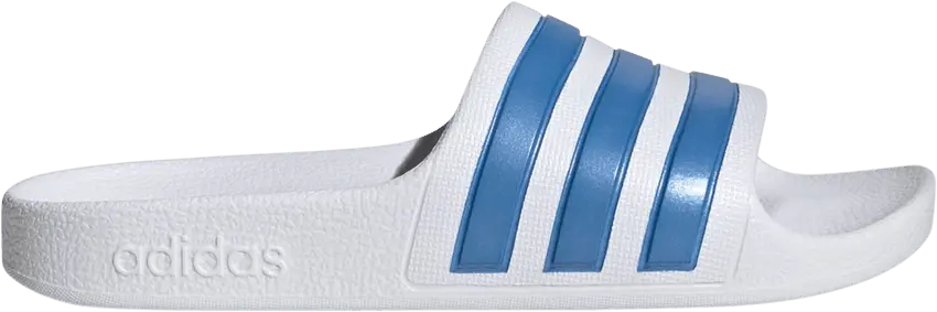  Adidas Adilette Aqua Slide J &#039;White Blue Fusion&#039;