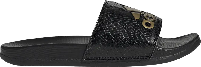  Adidas Wmns Adilette Comfort Slide &#039;Black Gold Metallic&#039;
