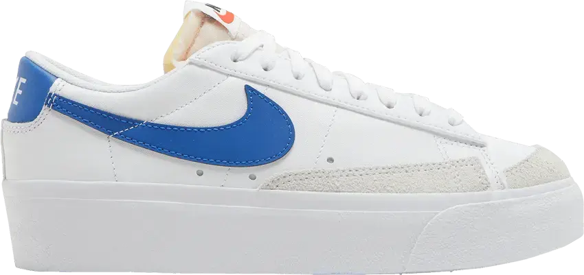  Nike Wmns Blazer Low Platform &#039;White Game Royal&#039;