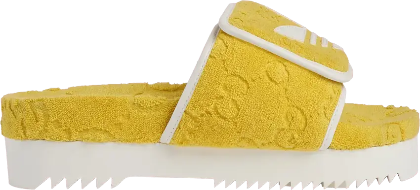  Adidas x Gucci Wmns GG Platform Sandal &#039;Yellow Cotton Sponge&#039;