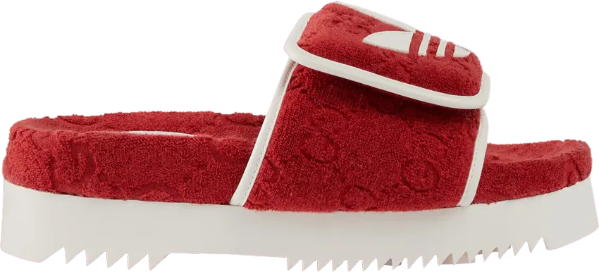 Adidas x Gucci Wmns GG Platform Sandal &#039;Red Cotton Sponge&#039;