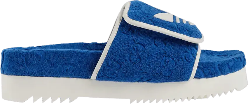  Adidas x Gucci GG Platform Sandal &#039;Blue Cotton Sponge&#039;