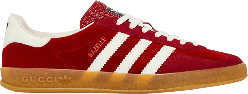  Adidas x Gucci Gazelle &#039;Red Velvet&#039;