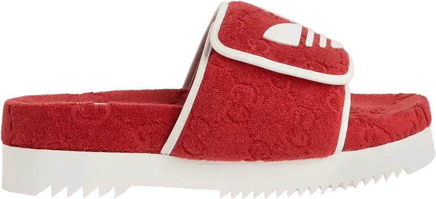  Adidas x Gucci GG Platform Sandal &#039;Red Cotton Sponge&#039;