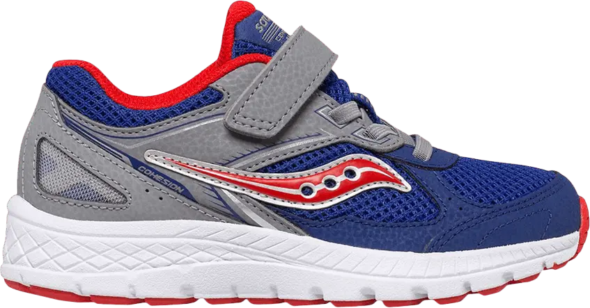  Saucony Cohesion 14 A/C Big Kid &#039;Navy Red&#039;