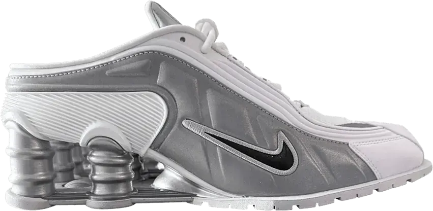  Nike Shox MR4 Mule Martine Rose Metallic Silver