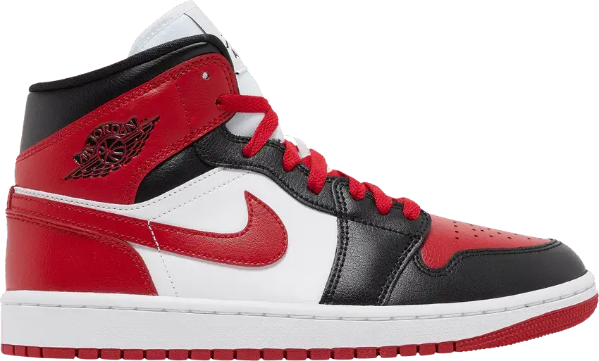  Jordan 1 Mid Alternate Bred Toe (Women&#039;s)