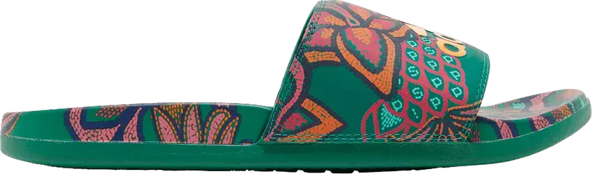  Adidas Wmns Adilette Comfort Slide &#039;Floral - Bold Green&#039;