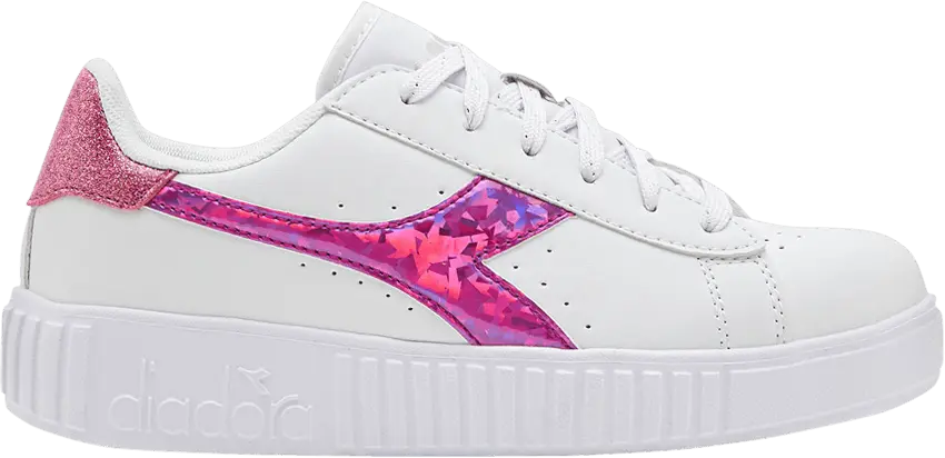  Diadora Game Step Diamonds Big Kid &#039;White Fuchsia Pink&#039;