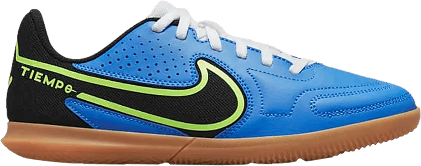  Nike Tiempo Legend 9 Club IC GS &#039;Light Photo Blue Lime Glow&#039;
